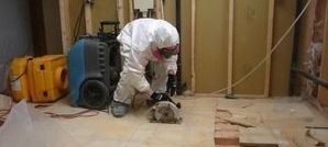 Water Damage Restoration Opening Floor Boards